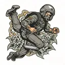 skydive rig tattoo design idea