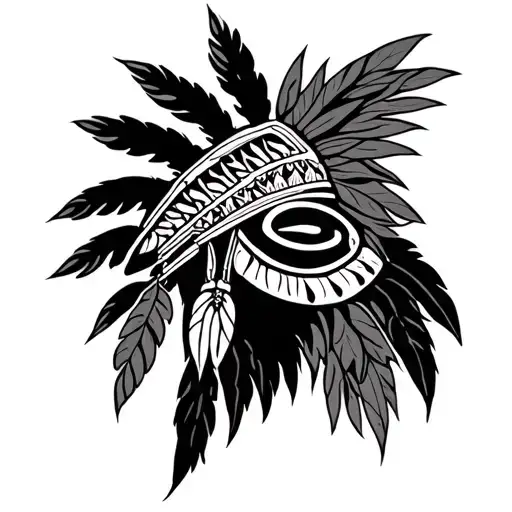 Cherokee indian tribal design tattoo design idea
