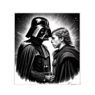 darth vader vs anakin tattoo design idea