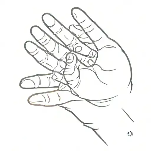 human hand and dog paw reaching for each other tattoo design idea