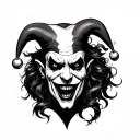Evil Jester tattoo design idea