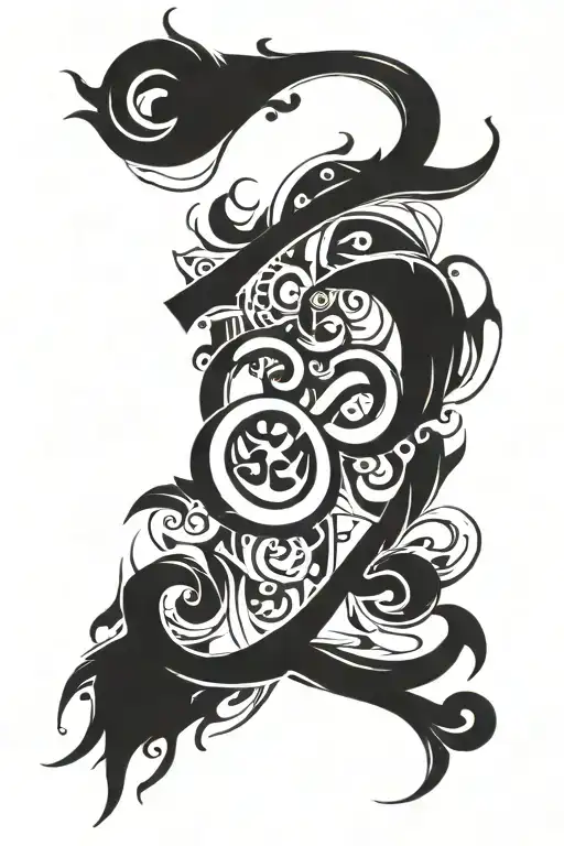 om letter in tamil with surgical needle holder crossed on om  tattoo design idea