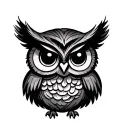 Cute Owl tattoo design idea
