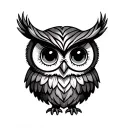Cute Owl tattoo design idea