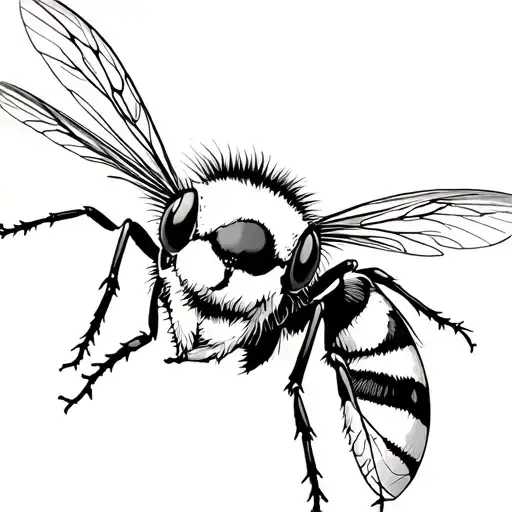 white faced hornet tattoo design idea