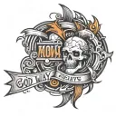 god way wording with designs for shoulder area (urban style tatto) tattoo design idea