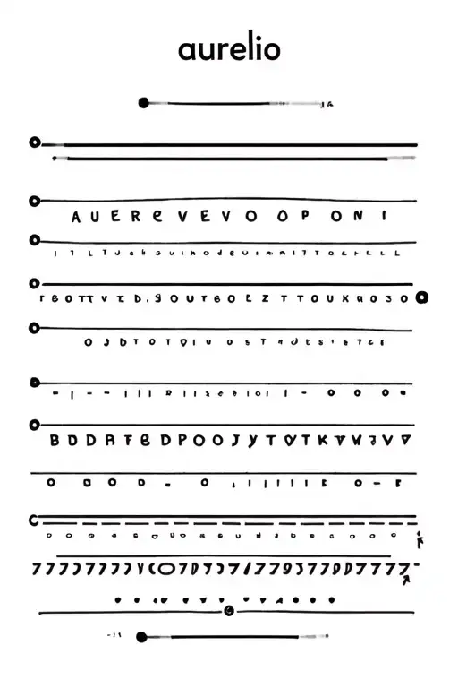 minimalist Morse code for word aurelio tattoo design idea