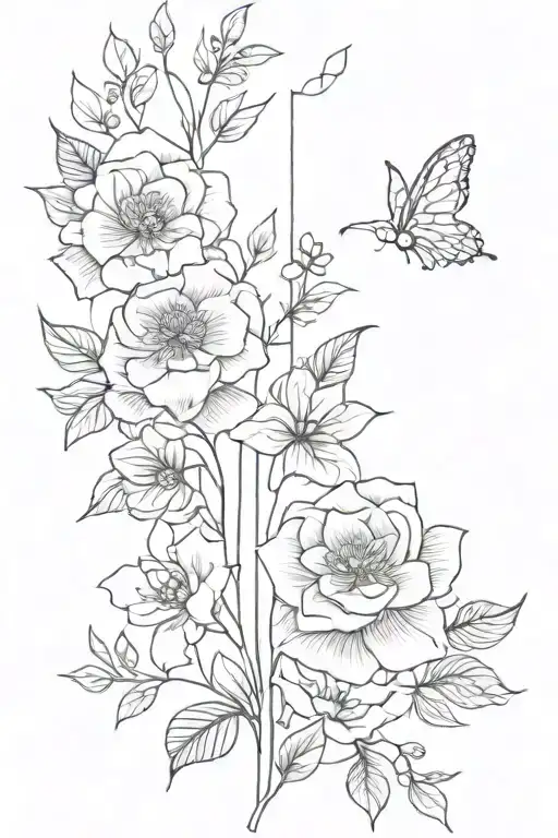 Forearm tattoo for a girl. I want it to be very aesthetic. Add something floral, with geometric figures, maybe angle win tattoo design idea