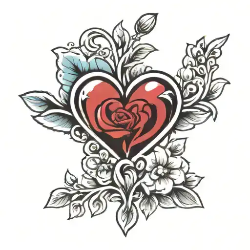 Healing heart finger tattoo tattoo design idea