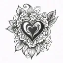 Healing heart finger tattoo tattoo design idea