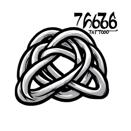 staffordshire knot with 7676 above tattoo design idea