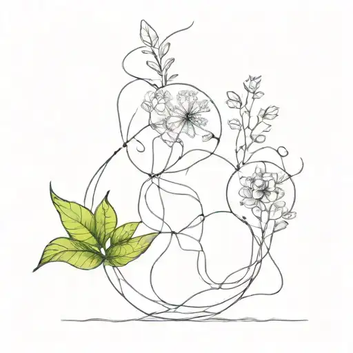 Biology inspired sketch tattoo design idea
