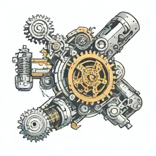an arm tatoo where parts of shin ar missing and the inside of the arm is like mechanical robot gears to the arm   tattoo design idea