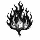 flame symbolizing warmth tattoo design idea