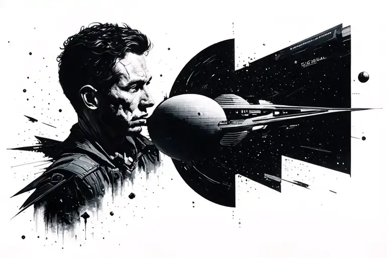 interstellar and inception movie reference tattoo design idea
