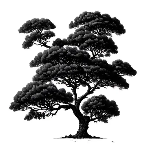 Acacia Tree tattoo design idea