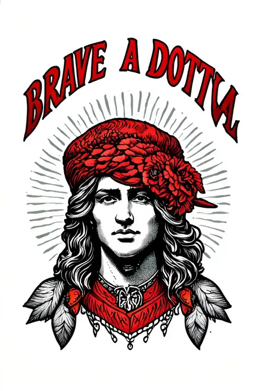 Atlanta brave A dotwork tattoo tattoo design idea