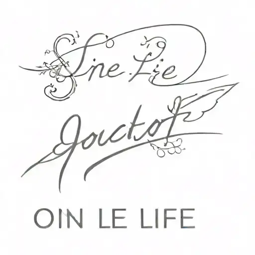 Inscription of one life on the upper part of the chest  tattoo design idea
