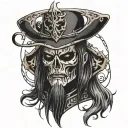 black metal man looking forward tattoo design idea