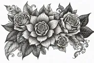 floral patterns tattoo design idea