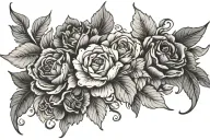 floral patterns tattoo design idea