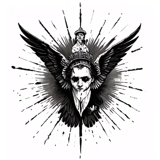 The desire for freedom, the denial of the system. Self-knowledge, the struggle with oneself  tattoo design idea