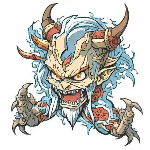 evil freezing tattoo design idea