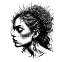 Anxiety Overthinking tattoo design idea