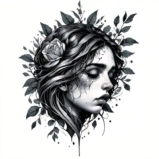 heartache, alone, pain, change, growth tattoo design idea