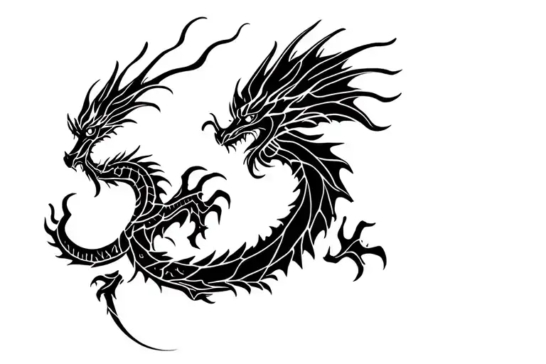Filler dragon design tattoo design idea