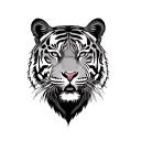 tiger print incorporated tattoo design idea