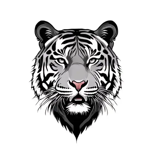tiger print incorporated tattoo design idea