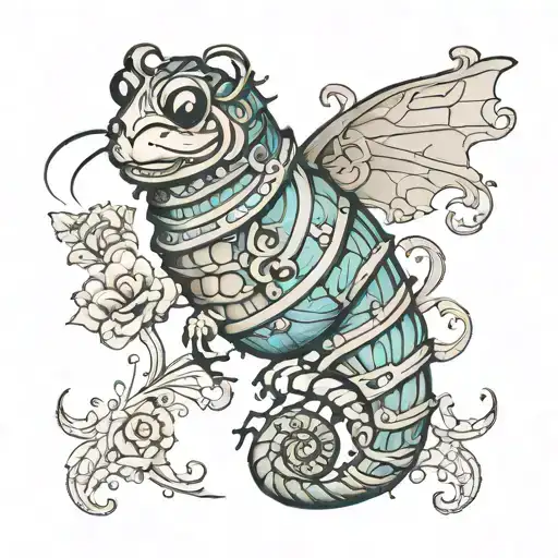 Sherlock Holmes Caterpillar tattoo design idea