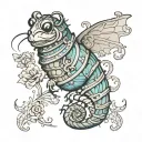 Sherlock Holmes Caterpillar tattoo design idea
