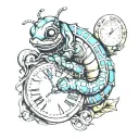 Sherlock Holmes Caterpillar tattoo design idea