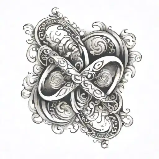 infinity symbol with the name Doreen McClendon  tattoo design idea