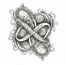 infinity symbol with the name Doreen McClendon  tattoo design idea