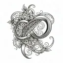infinity symbol with the name Doreen McClendon  tattoo design idea