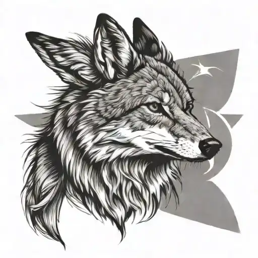 coyote tattoo design idea