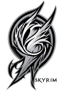 Skyrim logo tattoo design idea