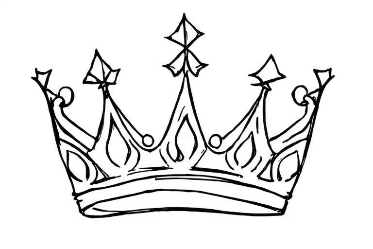 prince crown tattoo design idea