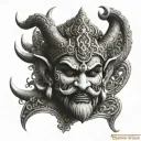 ravana face tattoo tattoo design idea