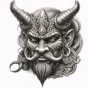 ravana face tattoo tattoo design idea