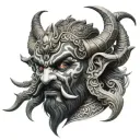 ravana face tattoo tattoo design idea