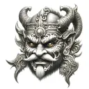 ravana face tattoo tattoo design idea