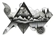 Aurora Borealis tattoo design idea