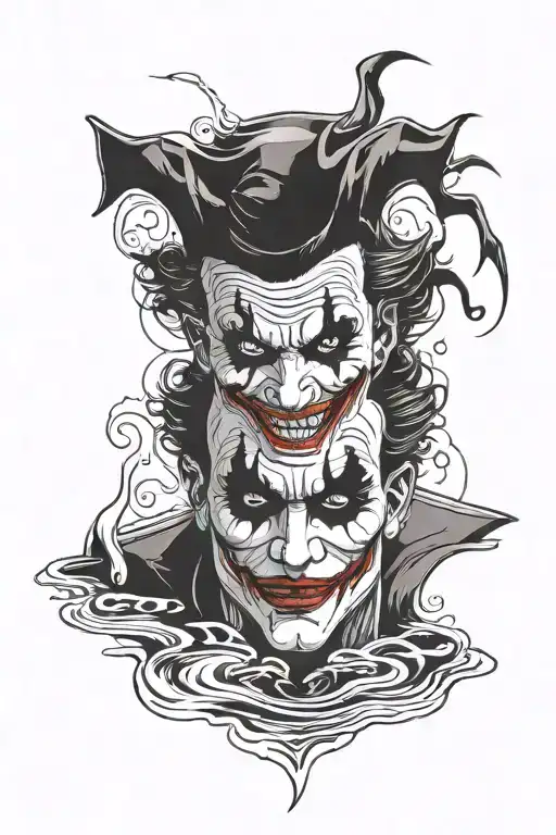 joker why so serious michael myers it can float design filled tattoo design idea