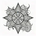 north star tattoo design idea