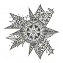 north star tattoo design idea