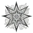 north star tattoo design idea